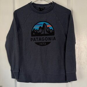 Child’s Patagonia Heathered Dark Blue Crewneck Sweater